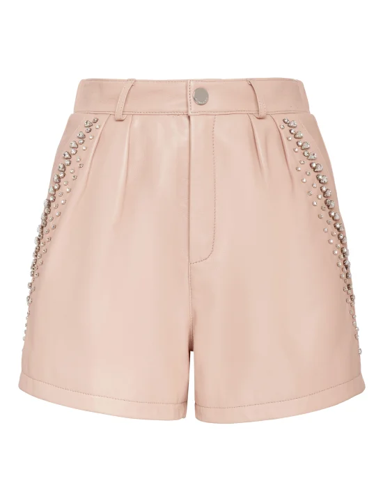 Leather Shorts Crystal