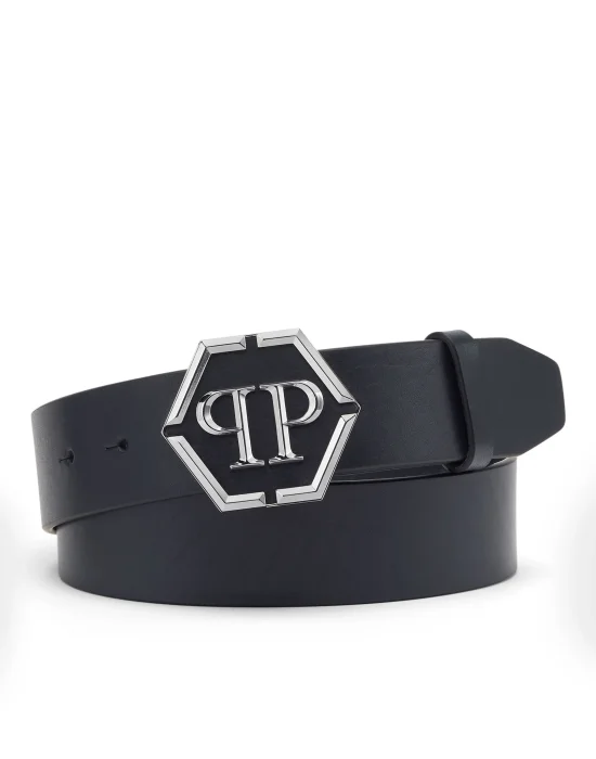 Leather Belt Hexagon