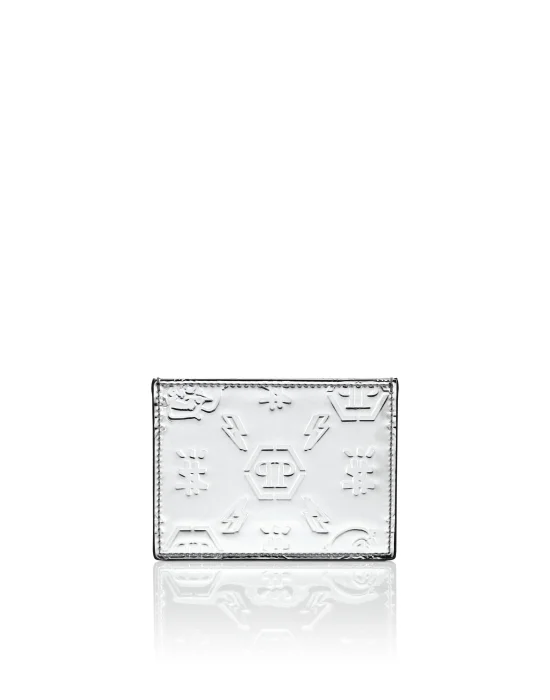 Mirror Leather Cards Holder Monogram