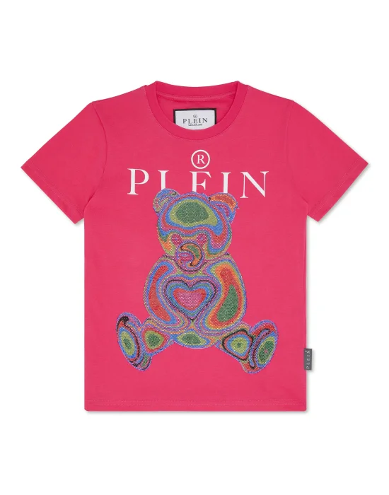 T-shirt Round Neck SS with Crystals Teddy Bear