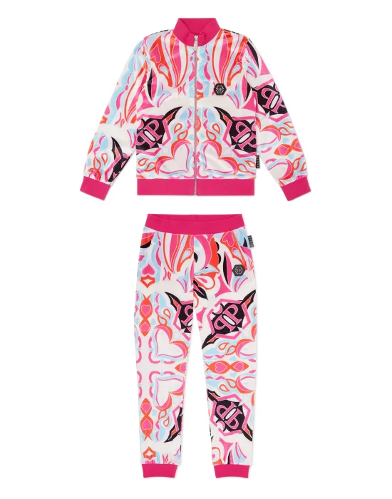 Paillettes Jogging Tracksuit: Top/Trousers Colorful Circus
