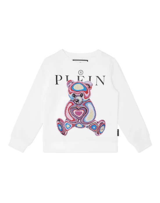 Sweatshirt with Crystals Teddy Bear