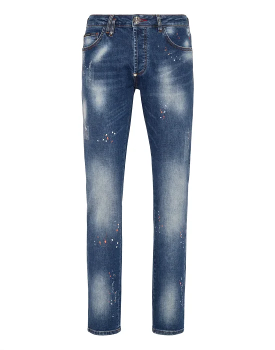 Denim Trousers Super Straight Cut Skull&Bones
