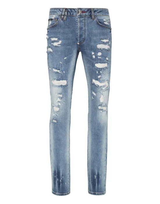 Denim Trousers Super Straight Cut Skull&Bones