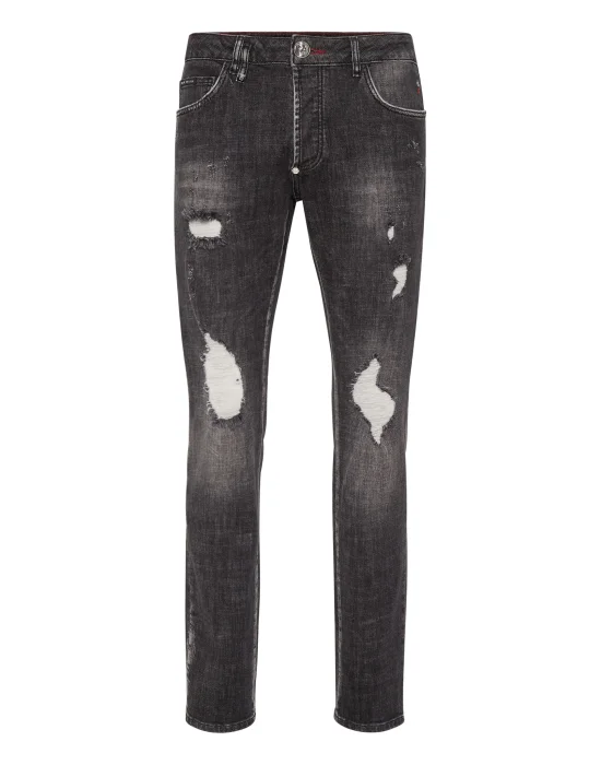 Denim Trousers Super Straight Cut Skull&Bones