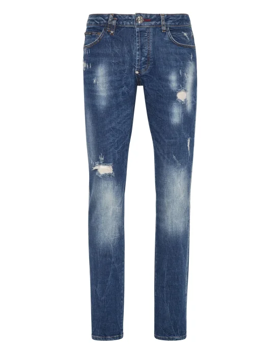 Denim Trousers Super Straight Cut Skull&Bones