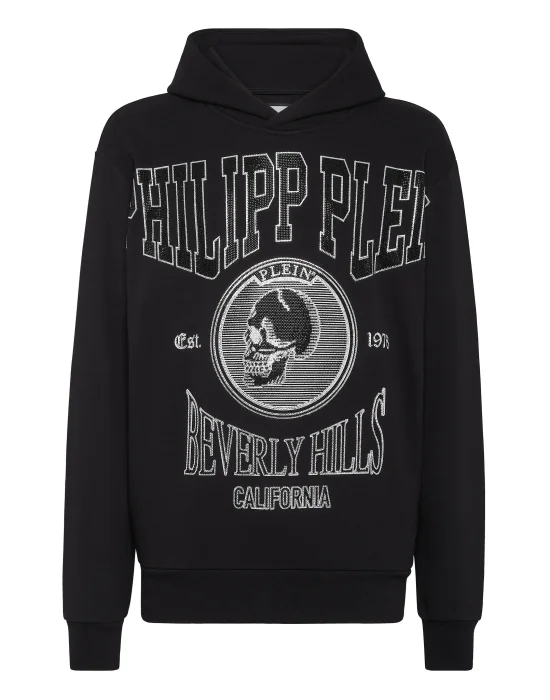 Hoodie Sweatshirt with Crystals
