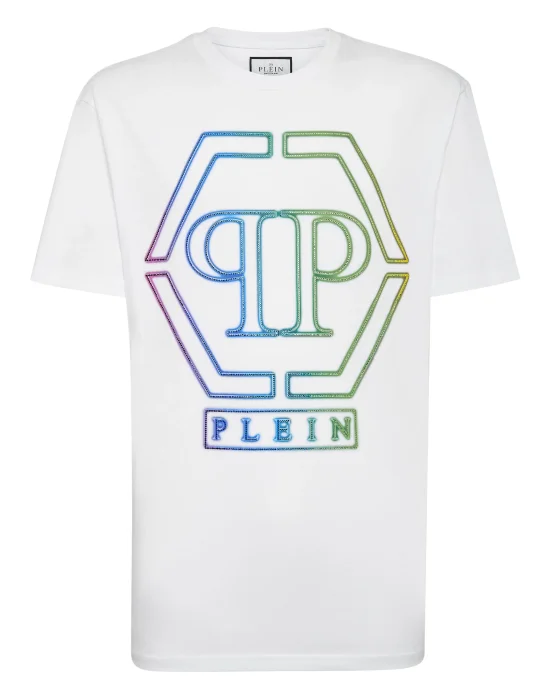 Embroidered T-shirt Round Neck SS Hexagon