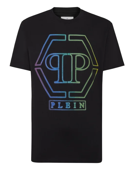 Embroidered T-shirt Round Neck SS Hexagon
