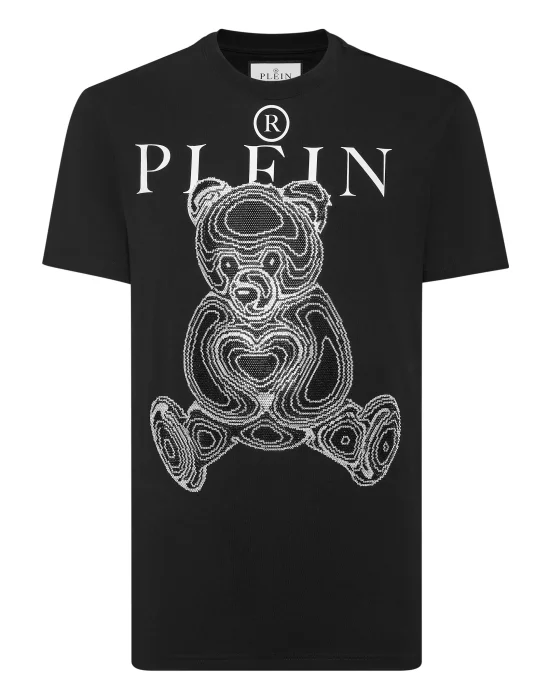 T-shirt Round Neck SS with Crystals Teddy Bear