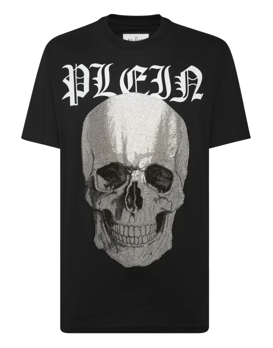 T-shirt Round Neck SS with Crystals Skull