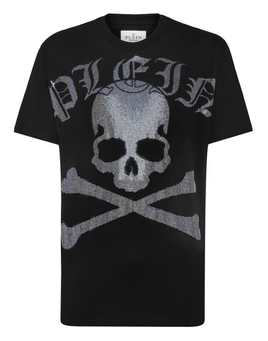 T-shirt Round Neck SS with Crystals Gothic Plein Strass