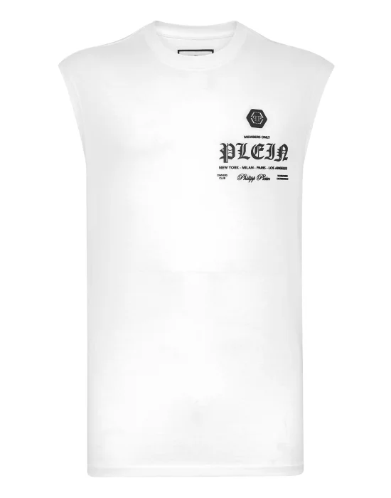 Sleeveless T-shirt Round Neck