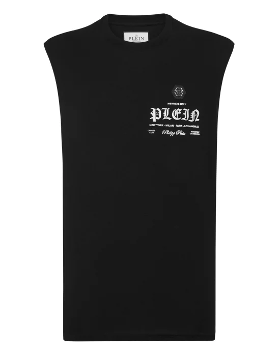 Sleeveless T-shirt Round Neck