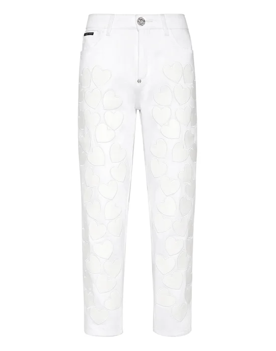 Denim Trousers Mom Fit Heart