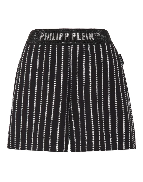 Jogging Shorts Crystal Pinstripe