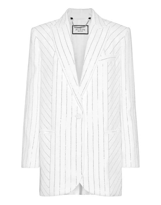 Cady Blazer Crystal Pinstripe