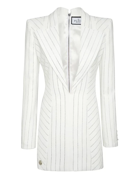 Cady Superfitted Dress Crystal Pinstripe