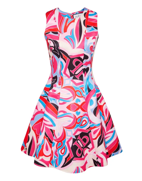 Duchesse Midi Dress Colorful Circus