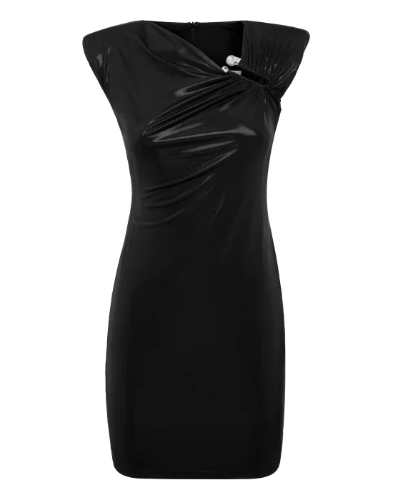 Padded Shoulder Mini Dress