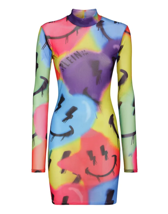 Mini Dress LS Smile