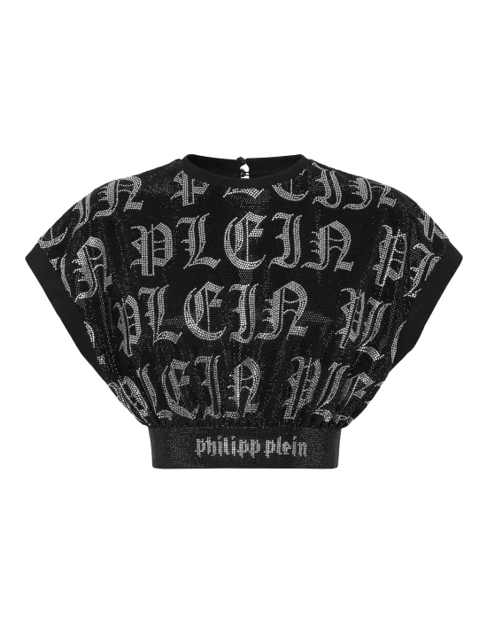 Cropped Top Gothic Plein Strass