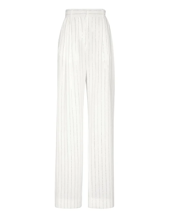 Cady Trousers Man Fit Crystal Pinstripe