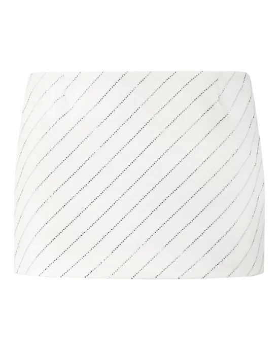 Cady Mini Skirt Crystal Pinstripe