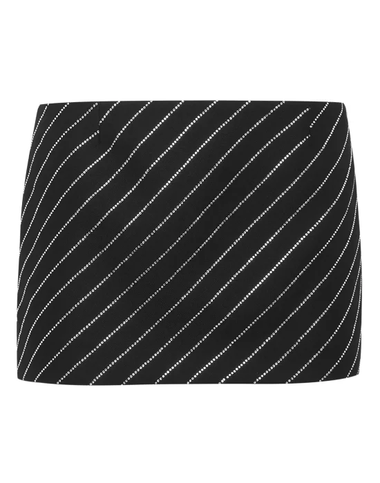 Cady Mini Skirt Crystal Pinstripe