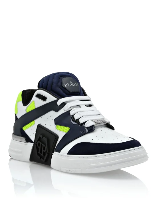 Mix Leather Lo-Top Sneakers