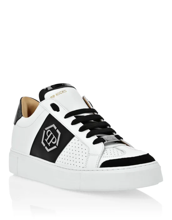 Mix Leather Lo-Top Sneakers