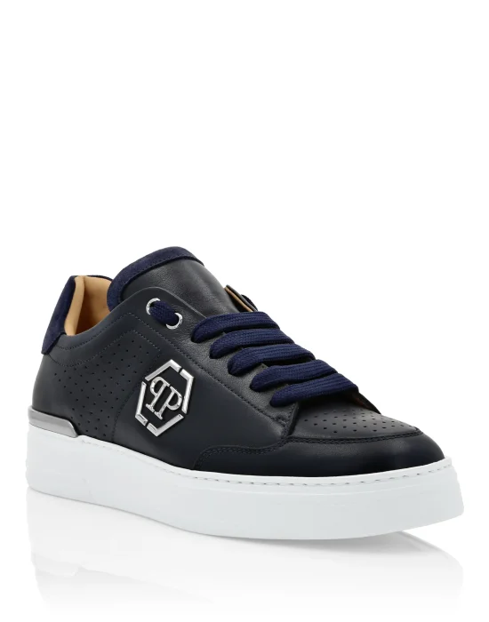 Mix Leather Lo-Top Sneakers