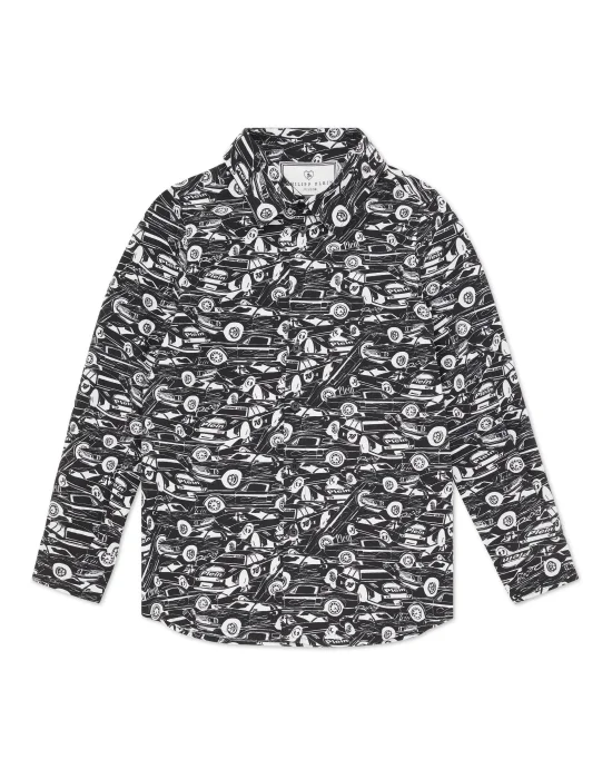 Shirt Sugar Daddy Cut LS Strass Cars Racing