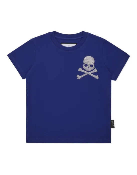 Jersey T-shirt Round Neck SS Strass Skull&Bones