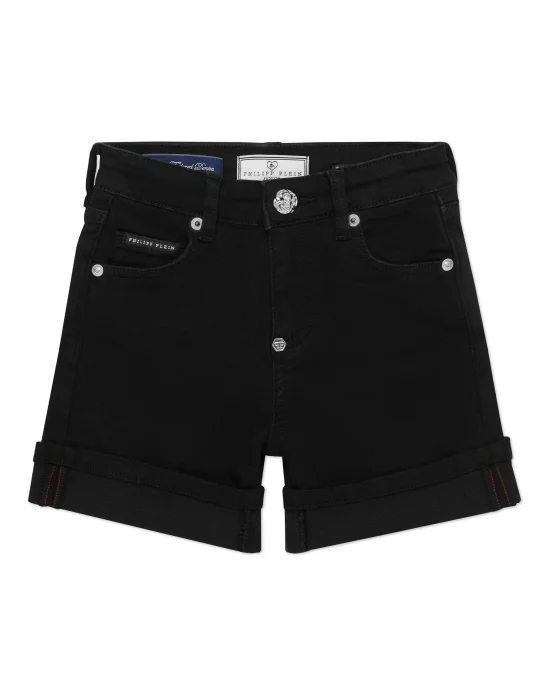 Cuff Denim Shorts
