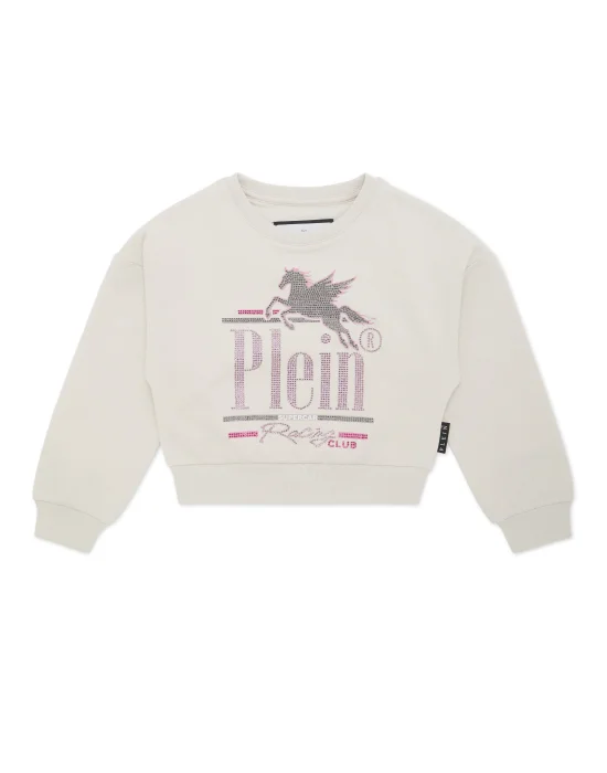 Cropped Sweatshirt Round Neck LS Pegasus