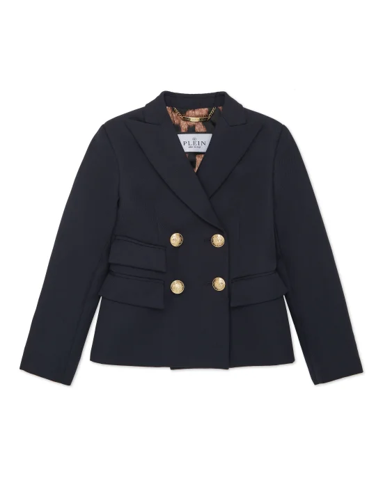 Wool Marine Fit Blazer LS