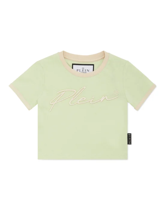 Cropped T-shirt Round Neck SS Signature