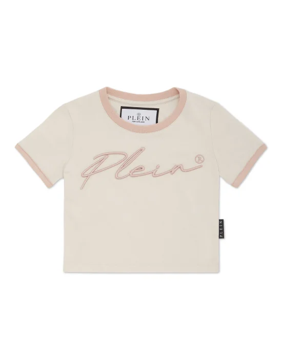 Cropped T-shirt Round Neck SS Signature