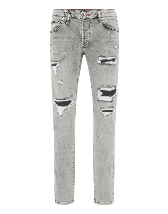 Denim Super Straight Cut Fit Trousers