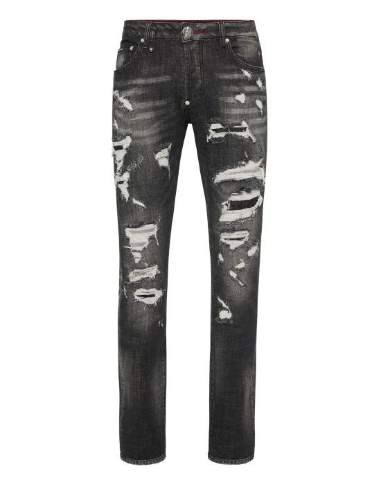 Denim Super Straight Cut Fit Trousers Cars Racing