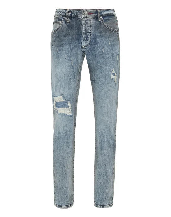 Denim Super Straight Cut Fit Trousers Cars Racing