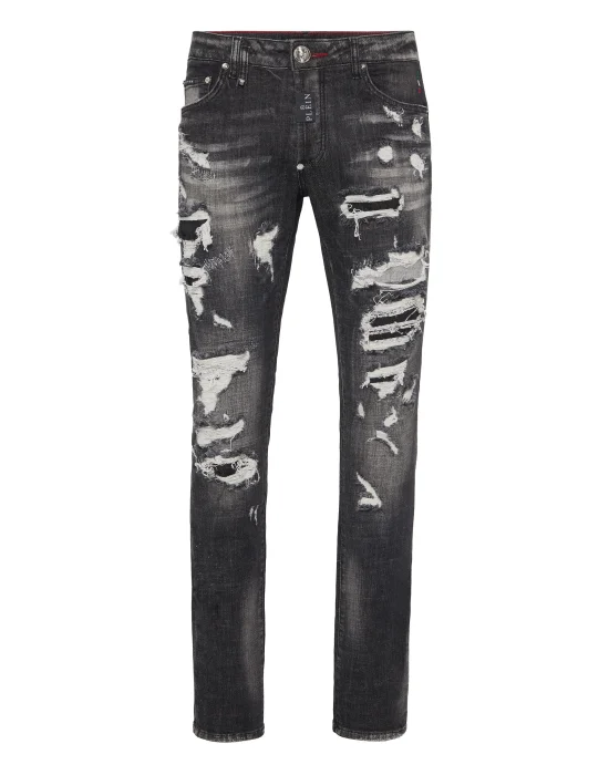 Denim Super Straight Cut Fit Trousers Hexagon