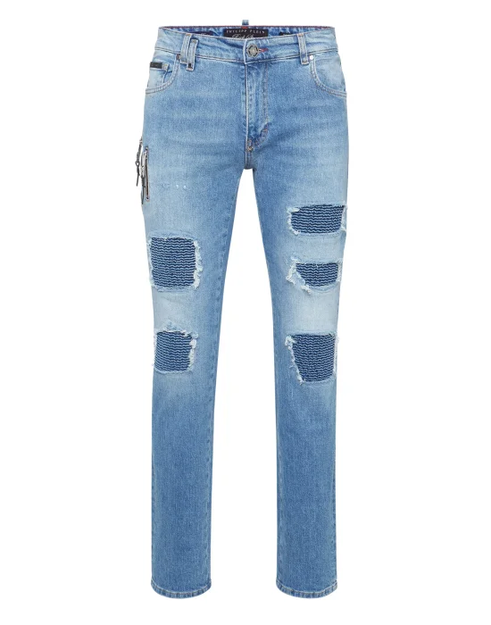 Denim Rock Star Fit Trousers Studs