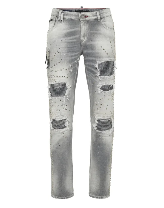 Denim Rock Star Fit Trousers Studs