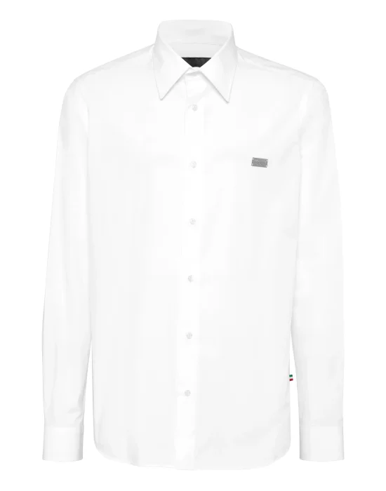 Shirt Sugar Daddy Cut LS Strass Skull&Bones