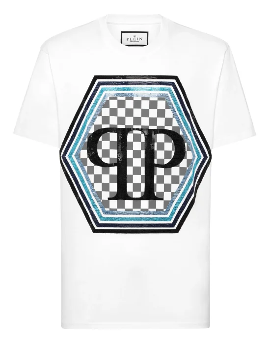 Jersey T-shirt Round Neck SS Strass Hexagon