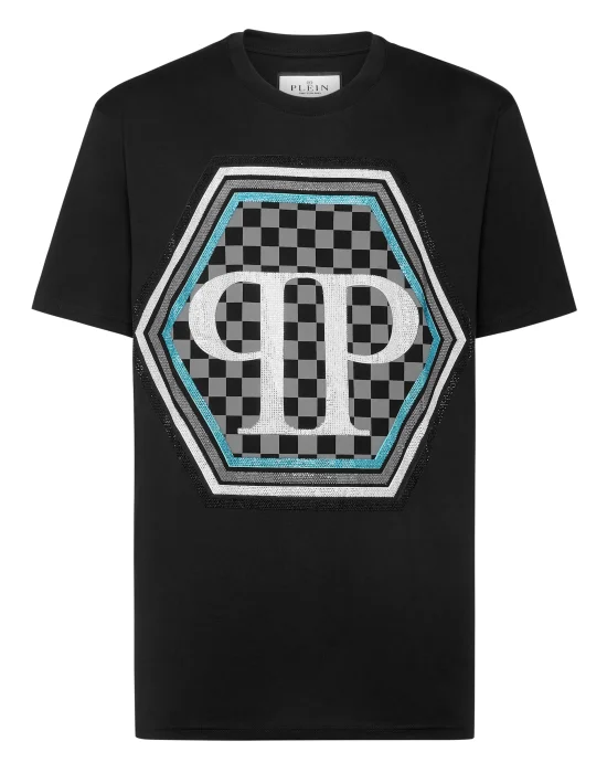 Jersey T-shirt Round Neck SS Strass Hexagon