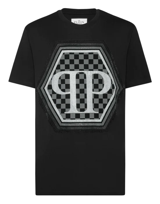 Jersey T-shirt Round Neck SS Strass Hexagon