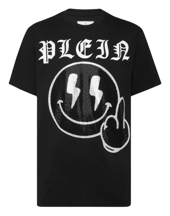 Jersey  T-shirt Round Neck SS Strass Smile